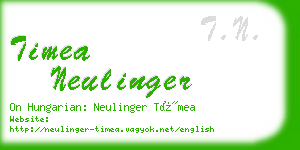 timea neulinger business card